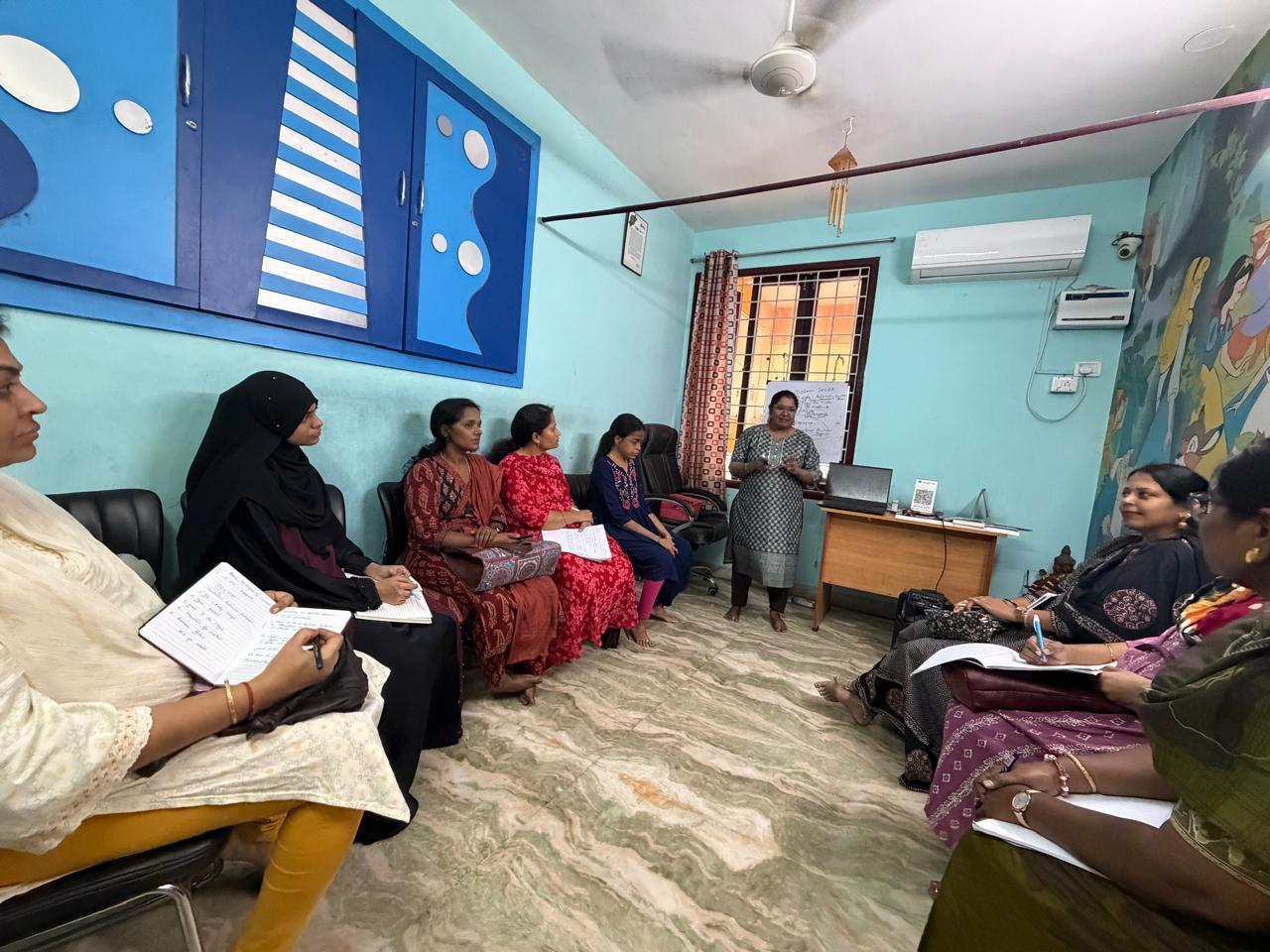CDEC Vocational Training Centre students and faculty at Kids Care Rehab Centre, Chennai